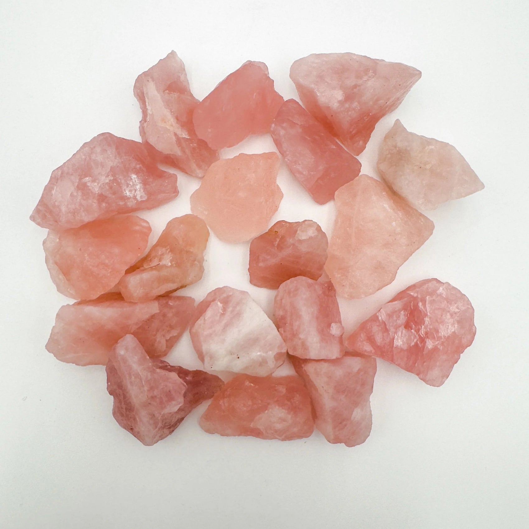 Close-up of Rose Quartz raw stone from Namibia, soothing wellness stone for Emotional Healing