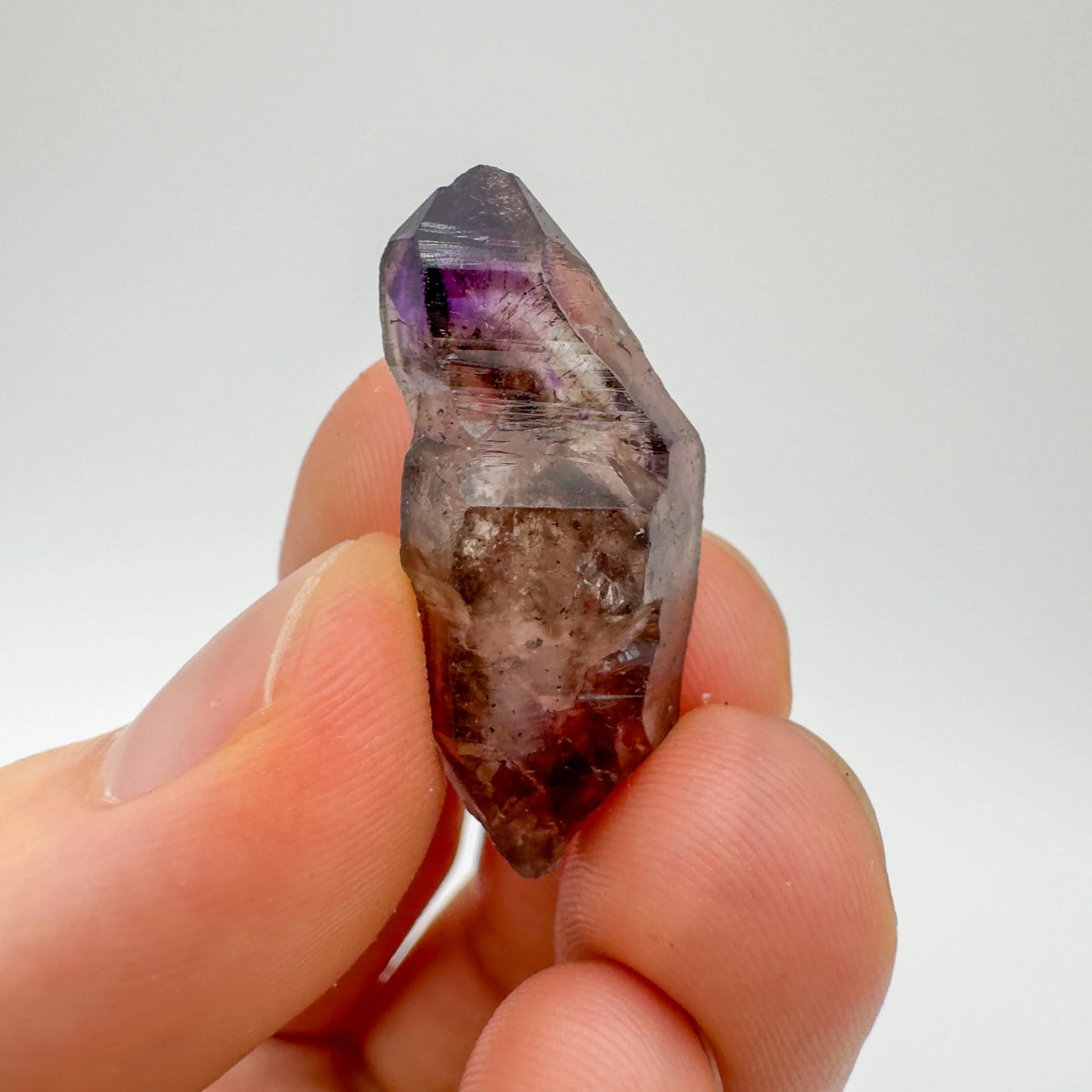Smoky Amethyst raw crystals from Zimbabwe, Brown, Gray stones for Meditation