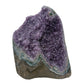 AA grade amethyst polished geode from Artigas, Uruguay, tall standing cathedral, pale lavender and silver druzy filling the interior, 7.63 x 5.67 x 9.30 in, 19.04 pounds.