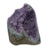 AA grade amethyst polished geode from Artigas, Uruguay, tall standing cathedral, pale lavender and silver druzy filling the interior, 7.63 x 5.67 x 9.30 in, 19.04 pounds.