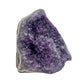 AA grade amethyst geode from Uruguay, left profile, a thick pale grey agate rim, specimen 55.