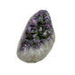 AAA grade amethyst geode from Uruguay, reverse side, white and grey agate banding at the base, specimen 12.