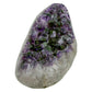 AAA grade amethyst geode from Uruguay, reverse side, white and grey agate banding at the base, specimen 12.