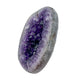 AAA grade amethyst geode from Uruguay, alternate angle, a thick grey-green agate shell, specimen 11.