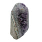 AA grade amethyst geode from Uruguay, reverse side, grey and white agate banding over a brown exterior, specimen 60.