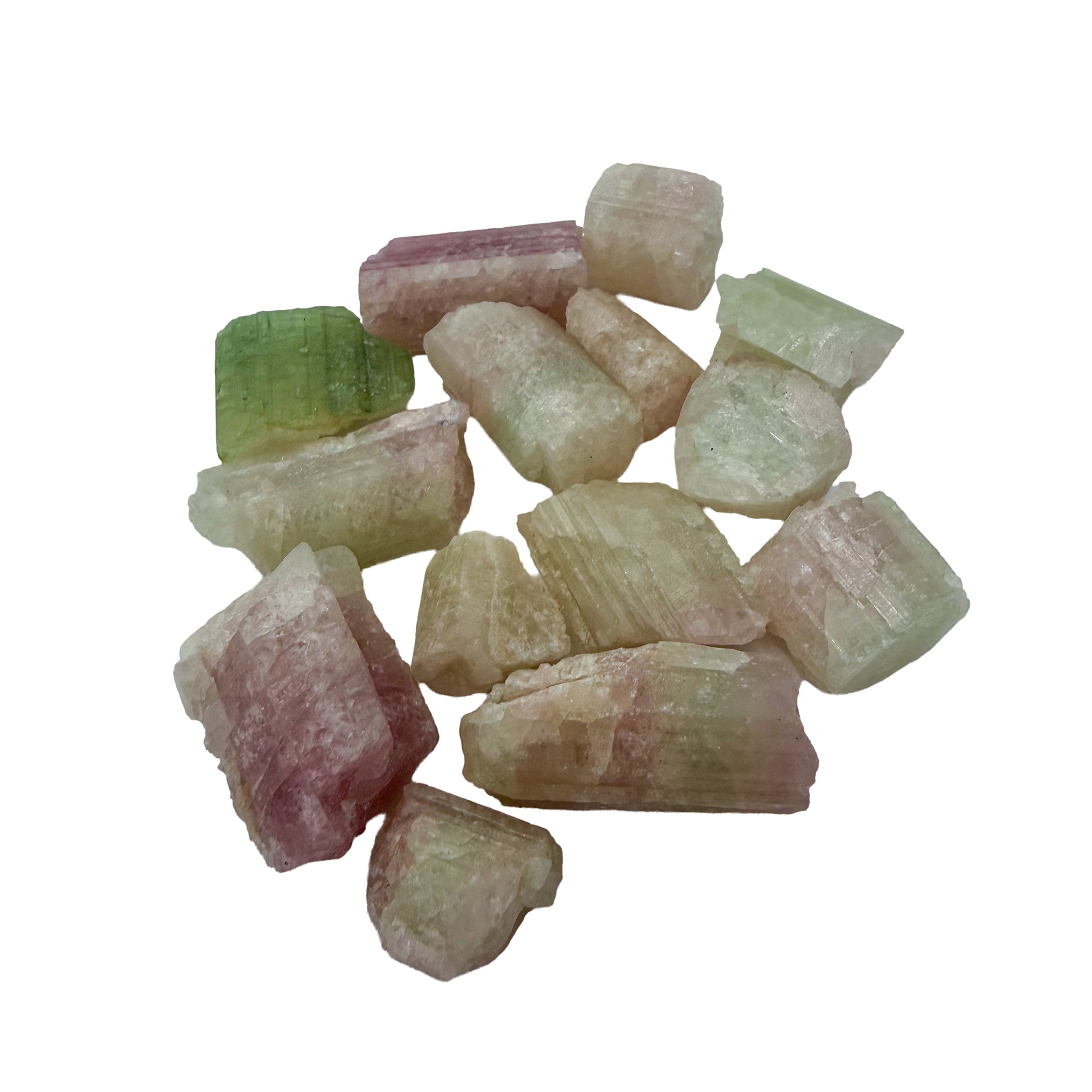 Watermelon Tourmaline Raw Crystals - Minas Gerais, Brazil