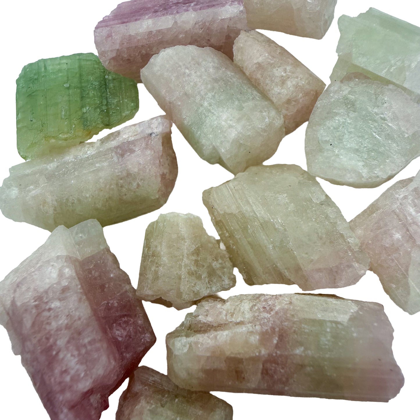 Watermelon Tourmaline Raw Crystals - Minas Gerais, Brazil