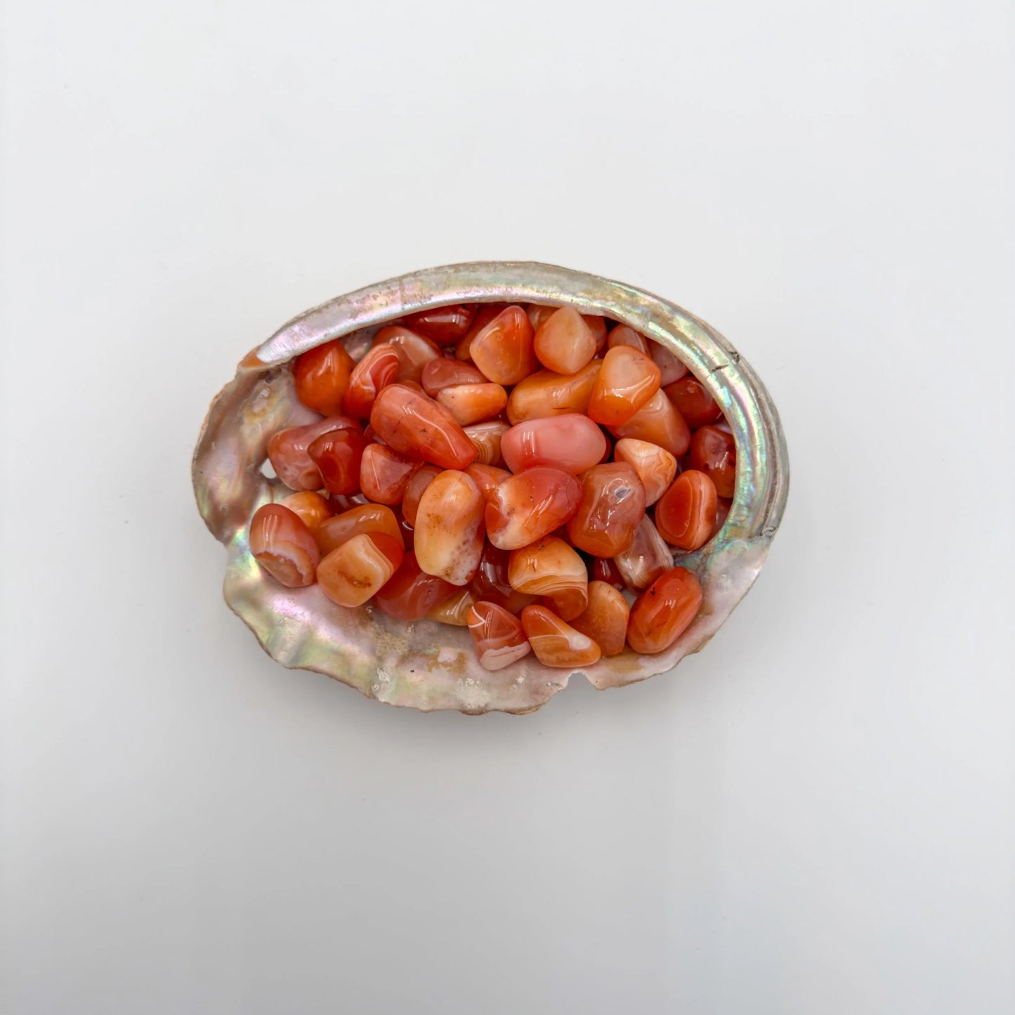 Ethically sourced Grade AA Carnelian tumbled stone from Francistown, Botswana at Beyond Bohemian