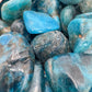 Alternate side of Apatite tumbled stone, sourced from Madagascar, worked with for Focus and Manifestation.
