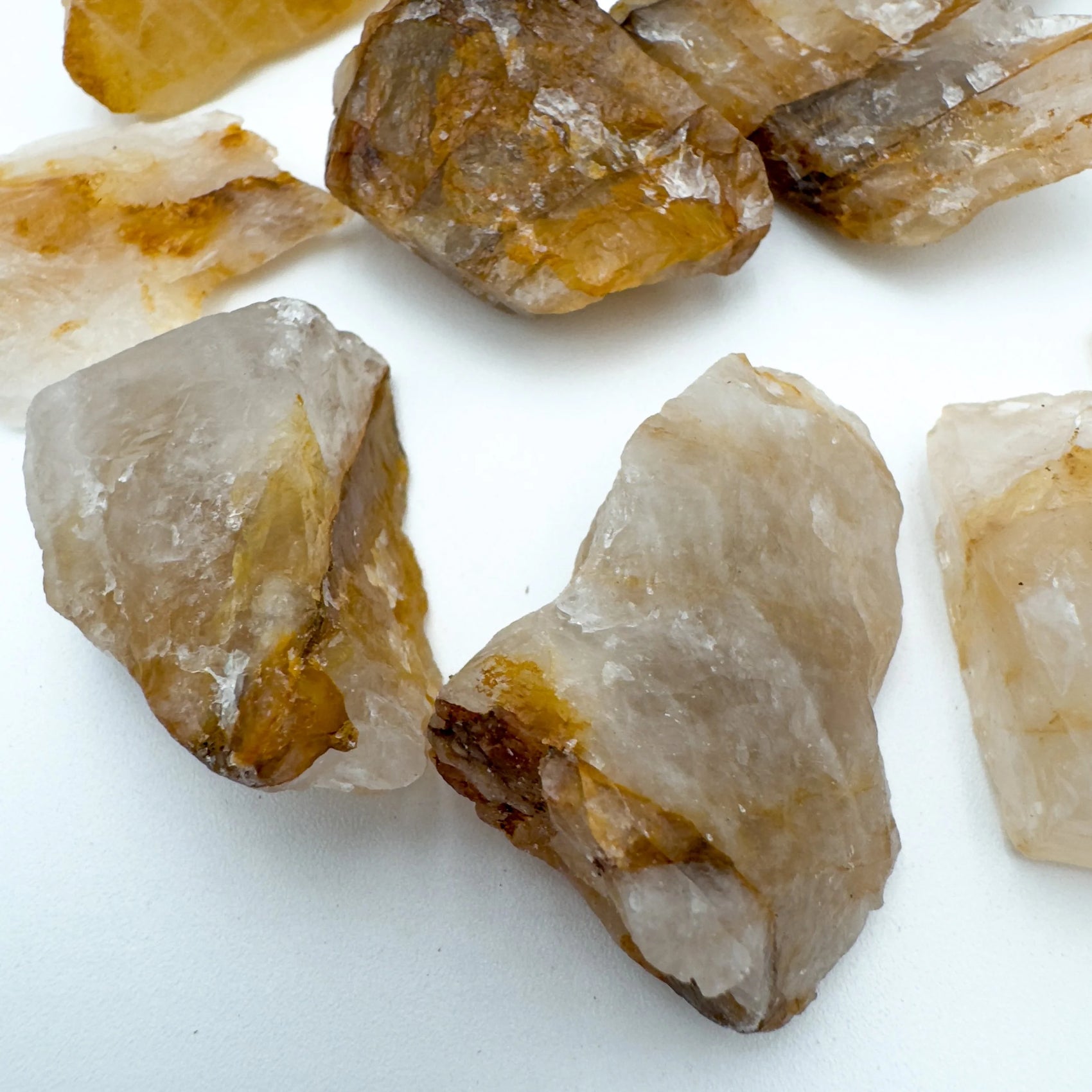 Grain detail of Golden Healer raw stone, sourced from Alaotra-Mangoro, Madagascar, often kept for Healing.