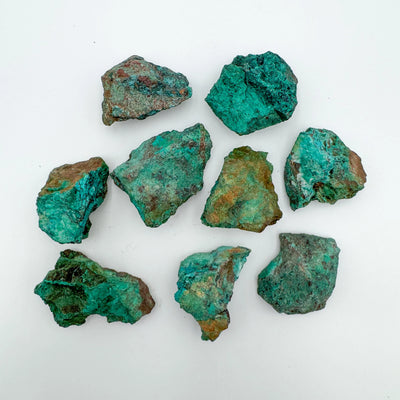 Ethically sourced Grade A Chrysocolla raw from Kunene, Namibia at Beyond Bohemian