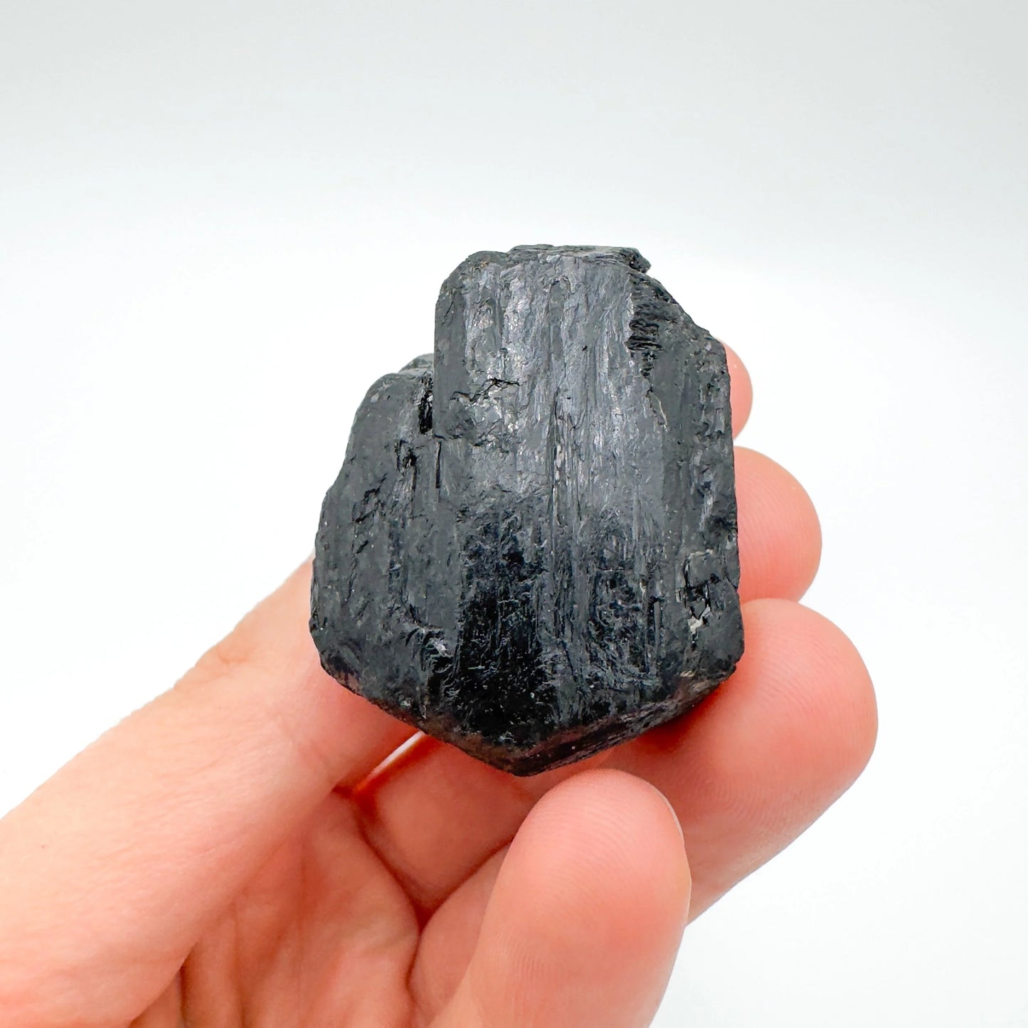Base detail of Grade AA Black Tourmaline raw