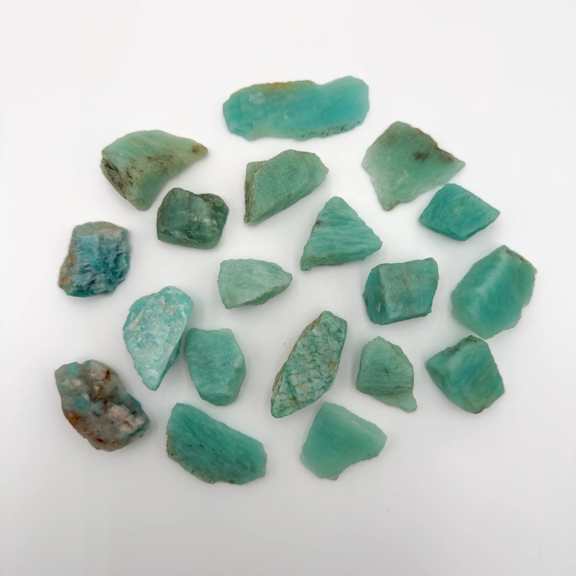 Ethically sourced Grade A Amazonite raw from Zambezia, Mozambique at Beyond Bohemian