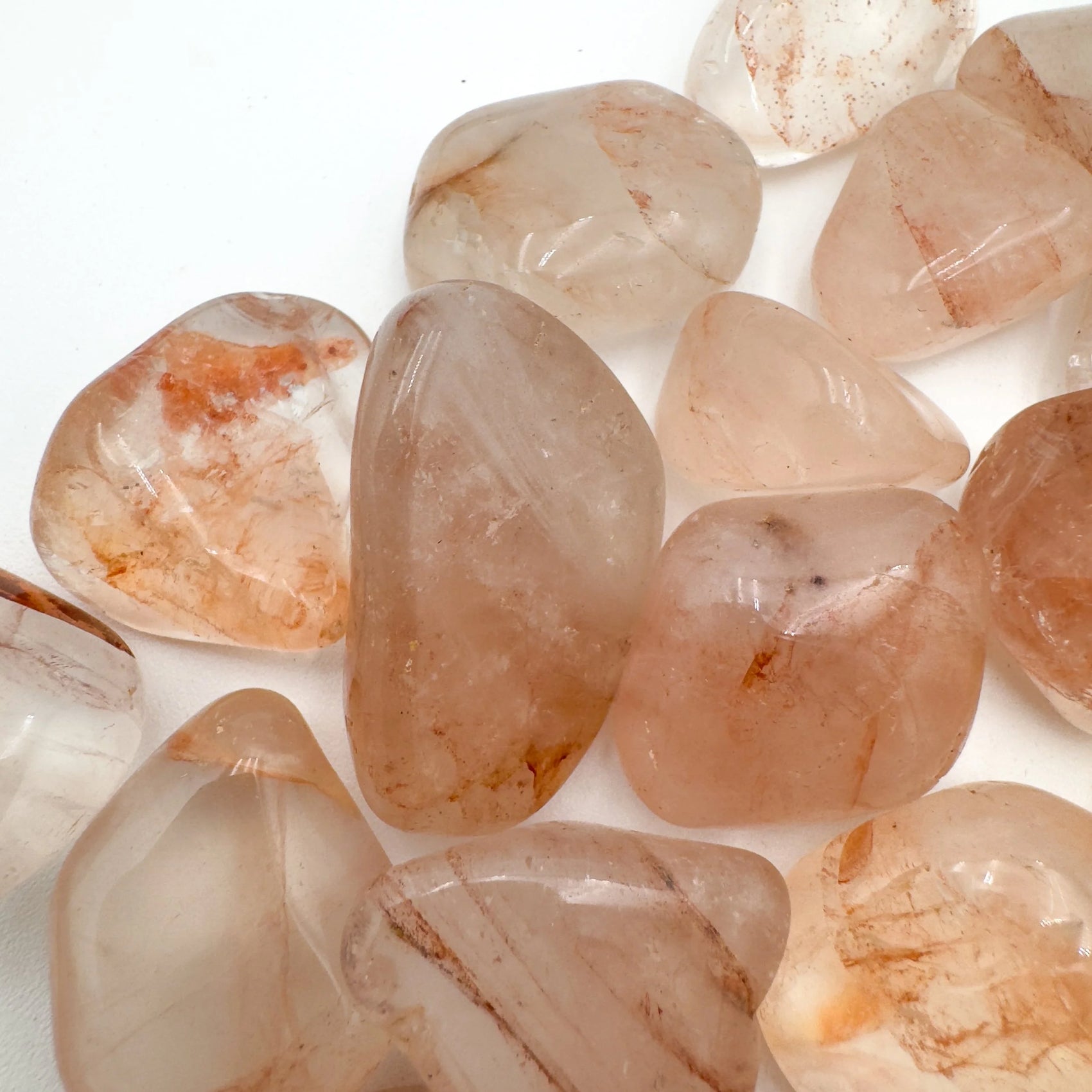 Bulk Fire Quartz tumbled stones from Madagascar, Red, Brown stones for Energy