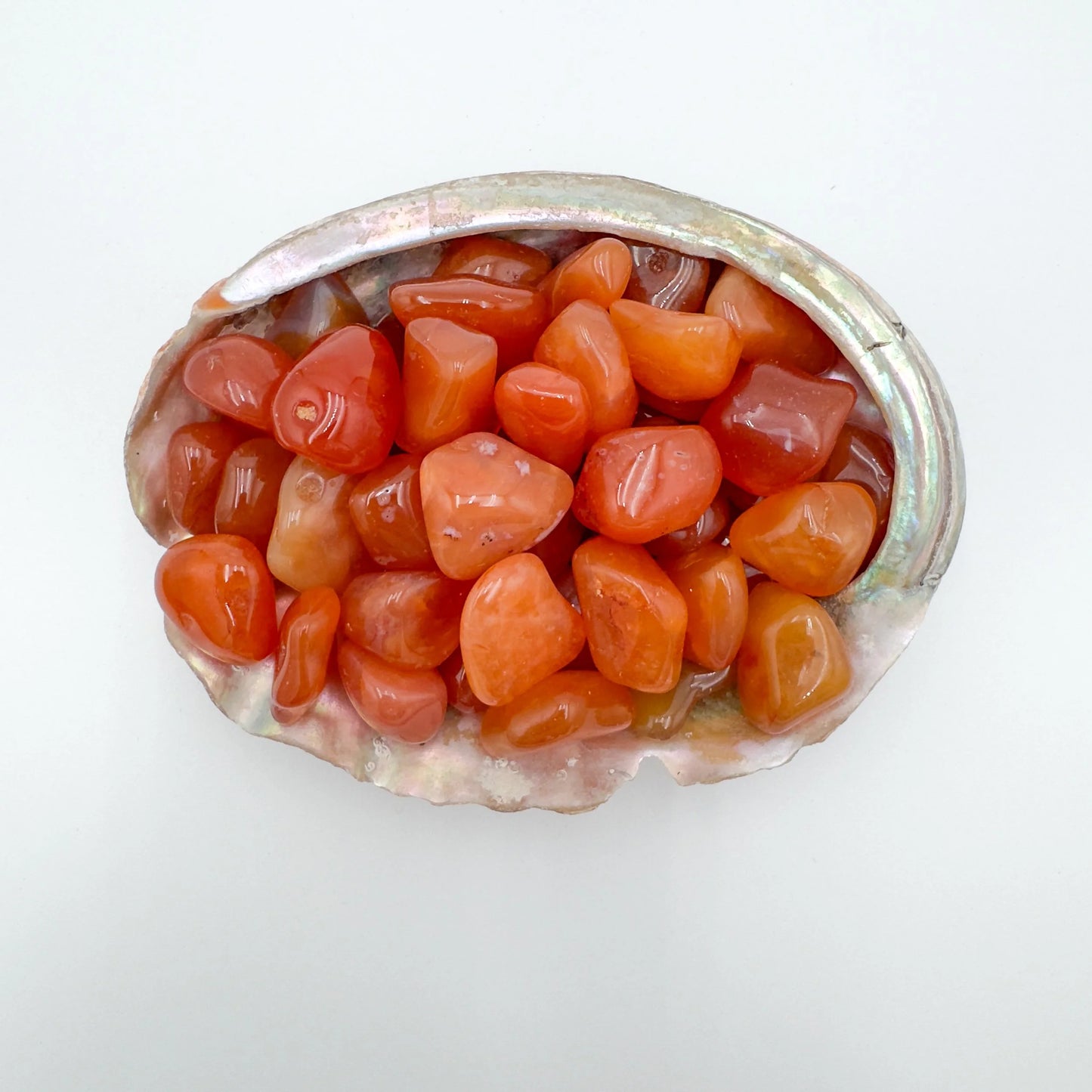 Ethically sourced Grade AA Carnelian tumbled stone from Francistown, Botswana at Beyond Bohemian