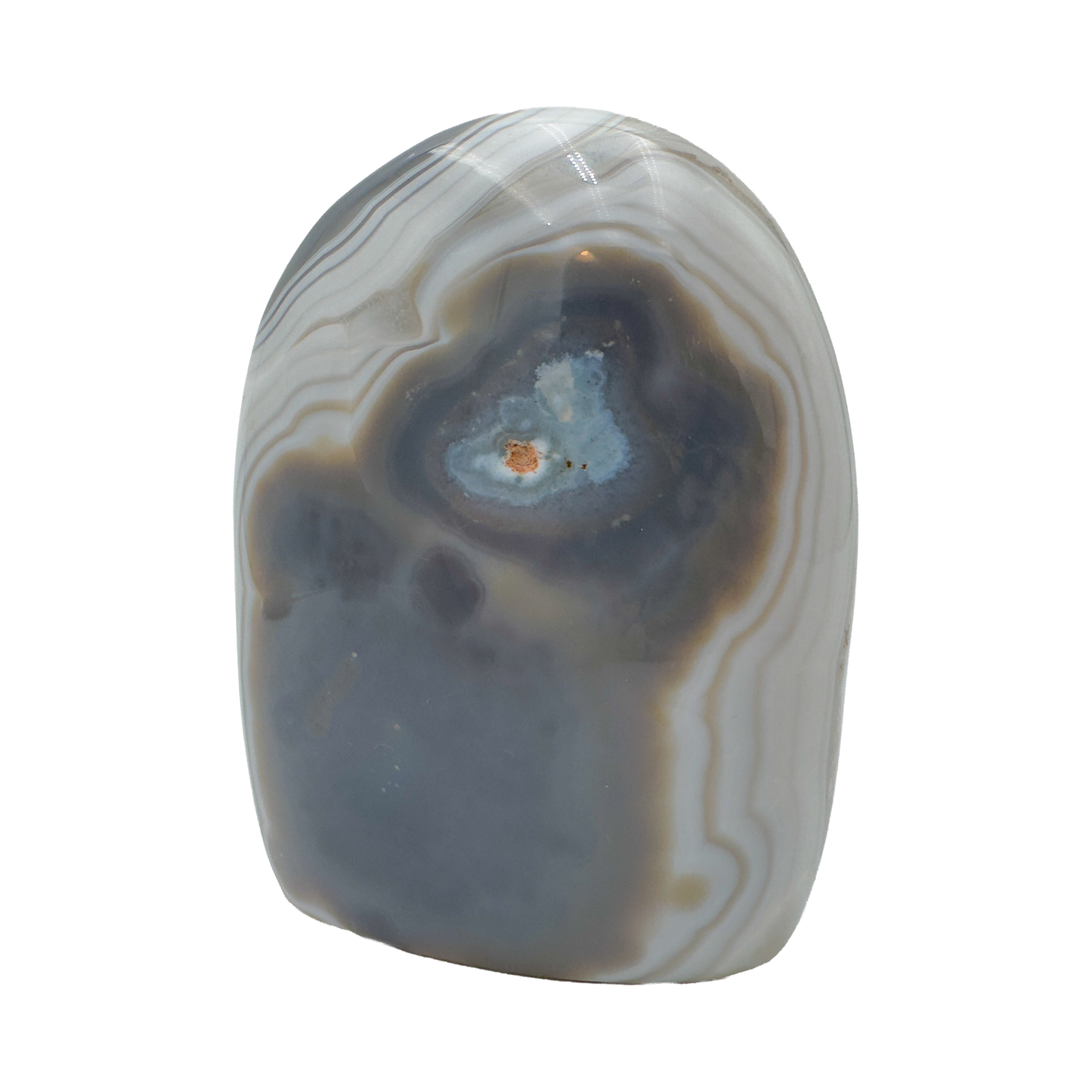 Side profile of Agate freeform from Madagascar