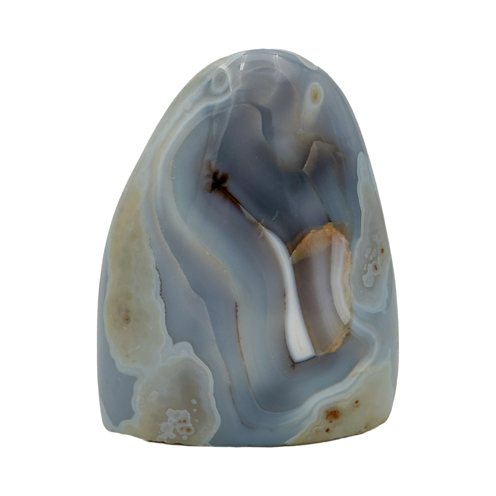 Back view of Agate freeform from Madagascar