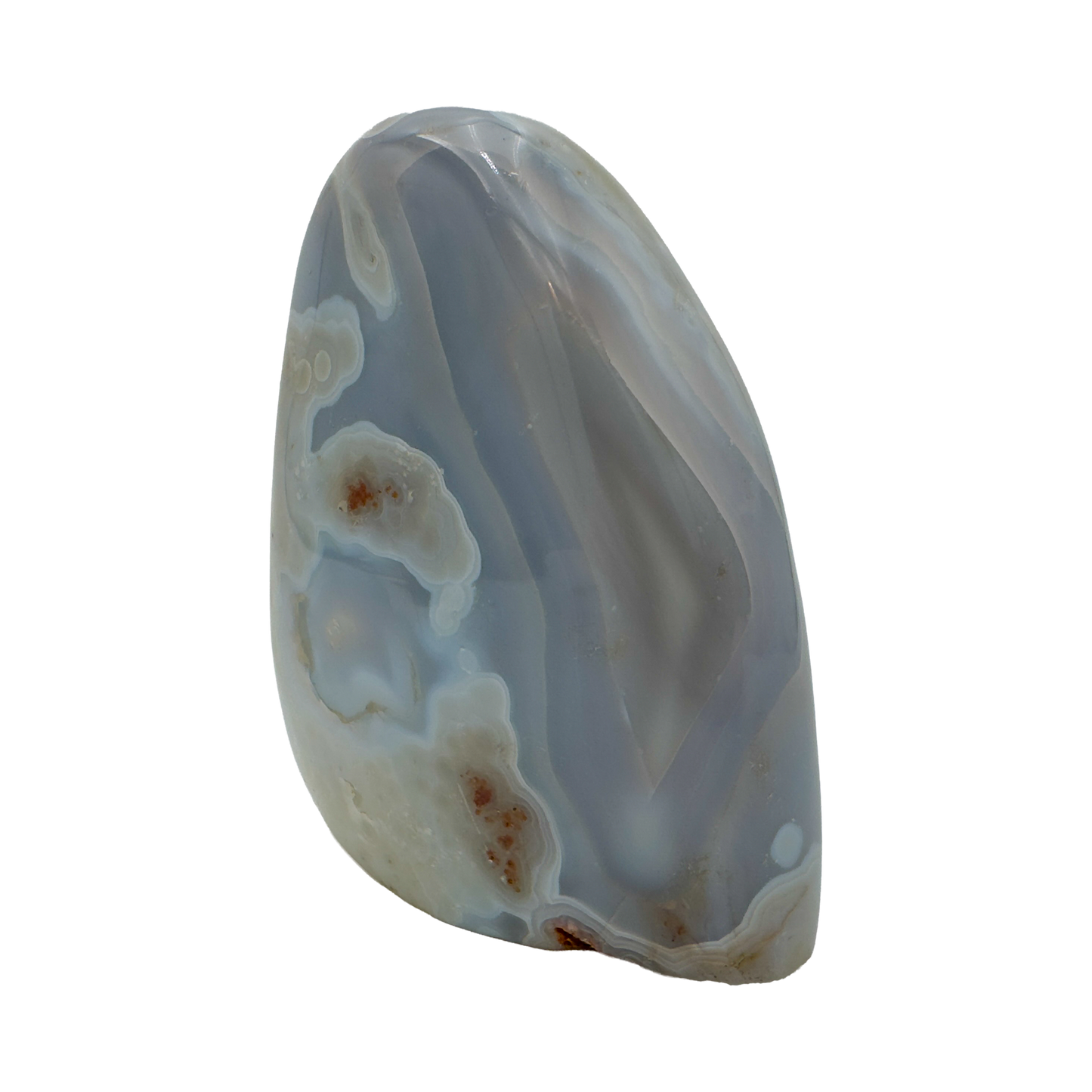 Close-up detail of Agate freeform showing natural banding