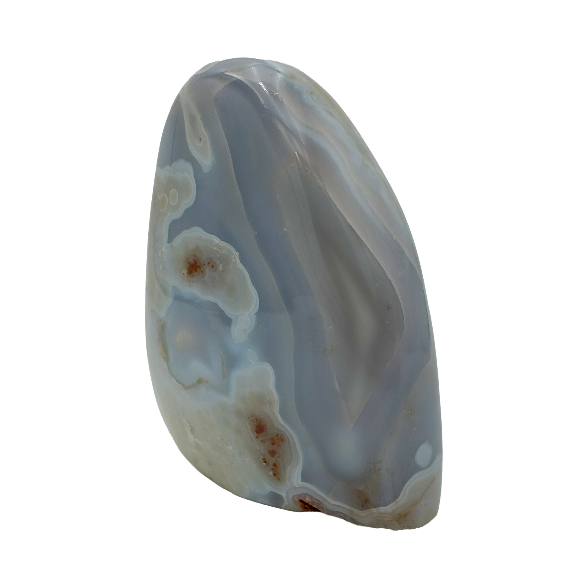 Close-up detail of Agate freeform showing natural banding