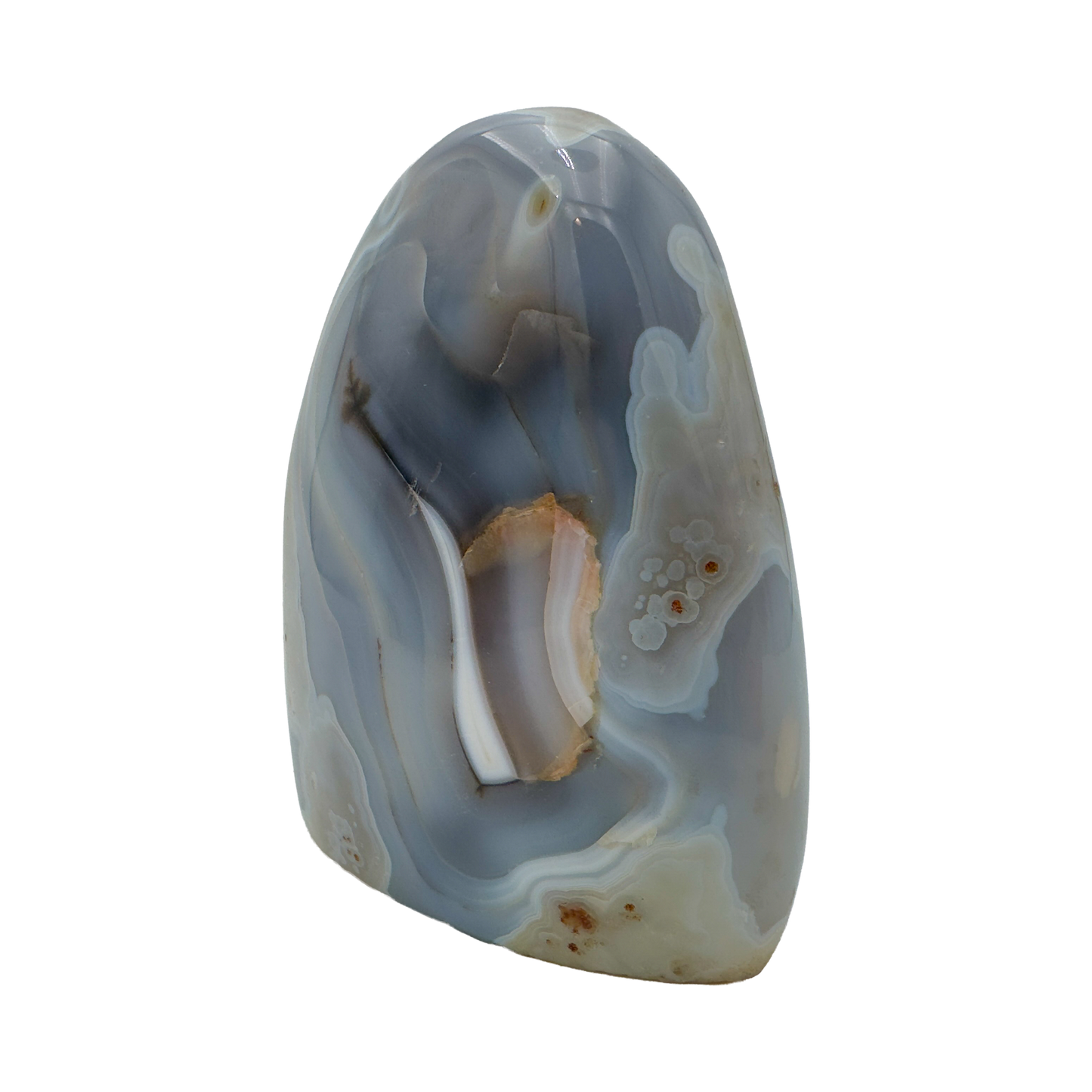 Back view of Agate freeform from Madagascar