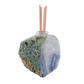 Agate reed diffuser angled view with grey and violet banding through the polished face