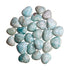 Polished Amazonite Hearts for Anxiety Relief, Calm & Communication — beginner-friendly blue polished, A grade from Madagascar