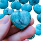 Back view of Grade AA Amazonite heart showing natural surface.