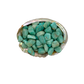 Close detail of Amazonite tumbled stone, AA Grade, from Minas Gerais, Brazil. A piece often carried for stress relief.