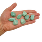 Additional view of Amazonite tumbled stone, AA Grade, sourced from Minas Gerais, Brazil. A piece linked to calm and communication.