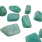 AA grade Amazonite tumbled stones in natural blue-green tones