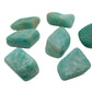 Group of polished Amazonite tumbled stones, AA grade from Mozambique