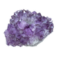 Vivid violet amethyst candle holder from Brazil, natural untreated crystal points