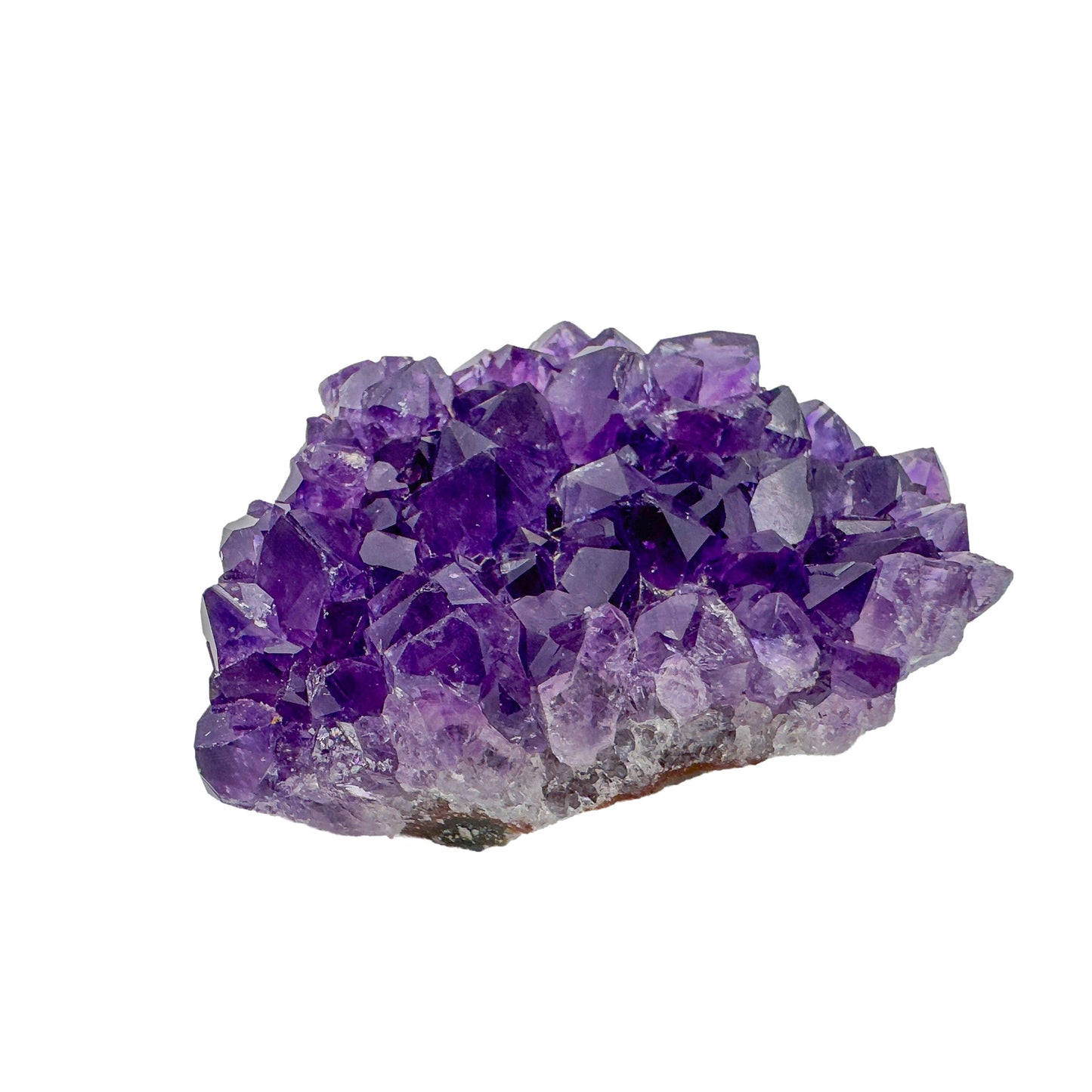 Deep violet amethyst cluster from Artigas Uruguay with sharp druzy points