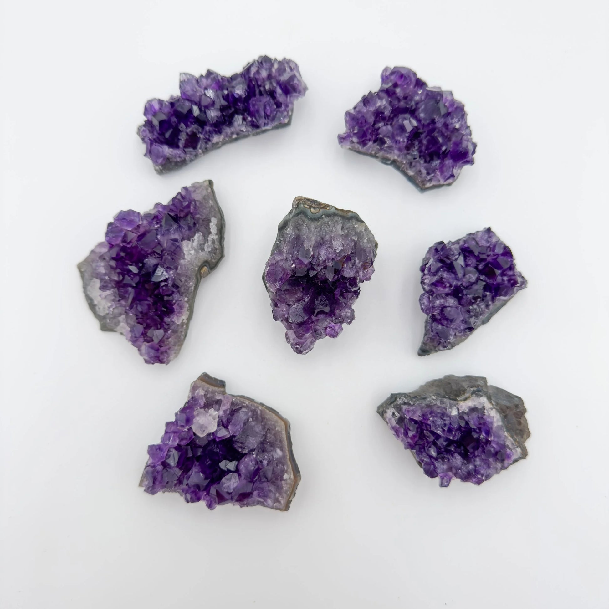 Detail capture of Grade AA Amethyst specimen, showing characteristic patterning, Uruguay-sourced.