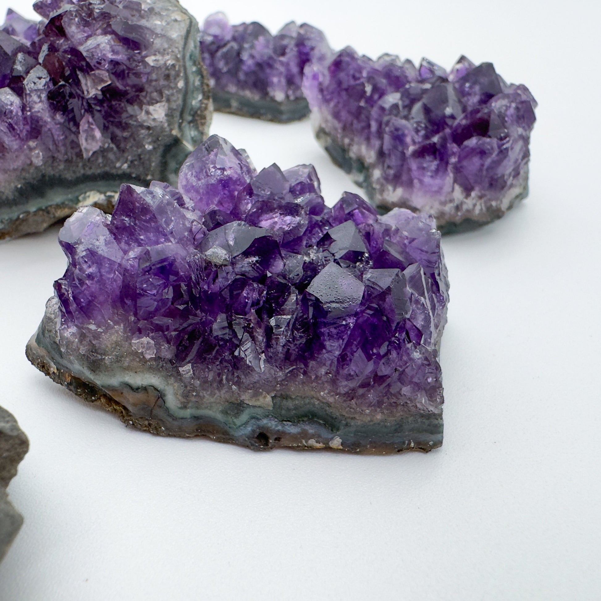 Base detail of Grade AA Amethyst cluster