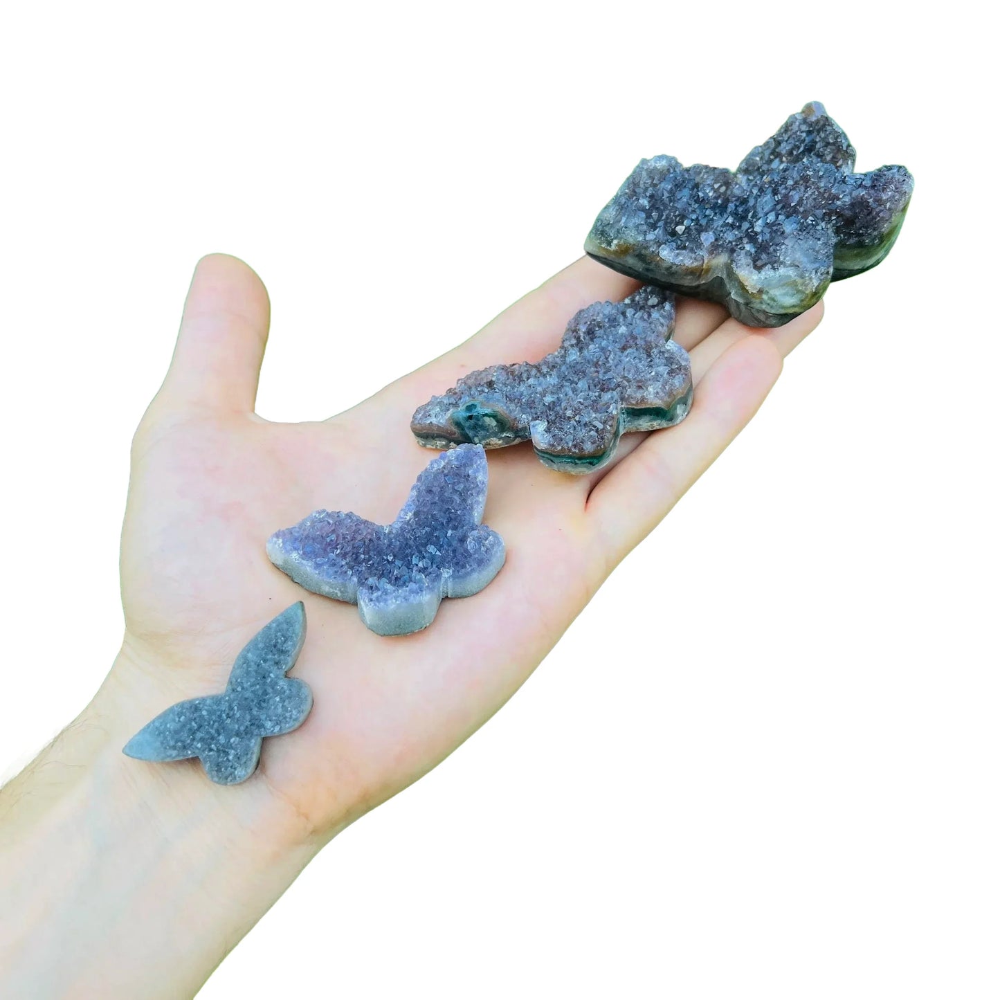 Full profile of Grade A Amethyst polished crystals & decor ready to ship from Beyond Bohemian