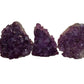 Edge view of Grade A Amethyst crystal lamp, sourced from Rio Grande do Sul, Brazil, showing characteristic patterning.
