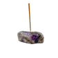 Polished Amethyst incense holder from Brazil, alternate view