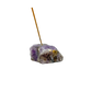 Polished Amethyst incense holder from Brazil, alternate view