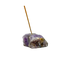 Polished Amethyst incense holder from Brazil, alternate view