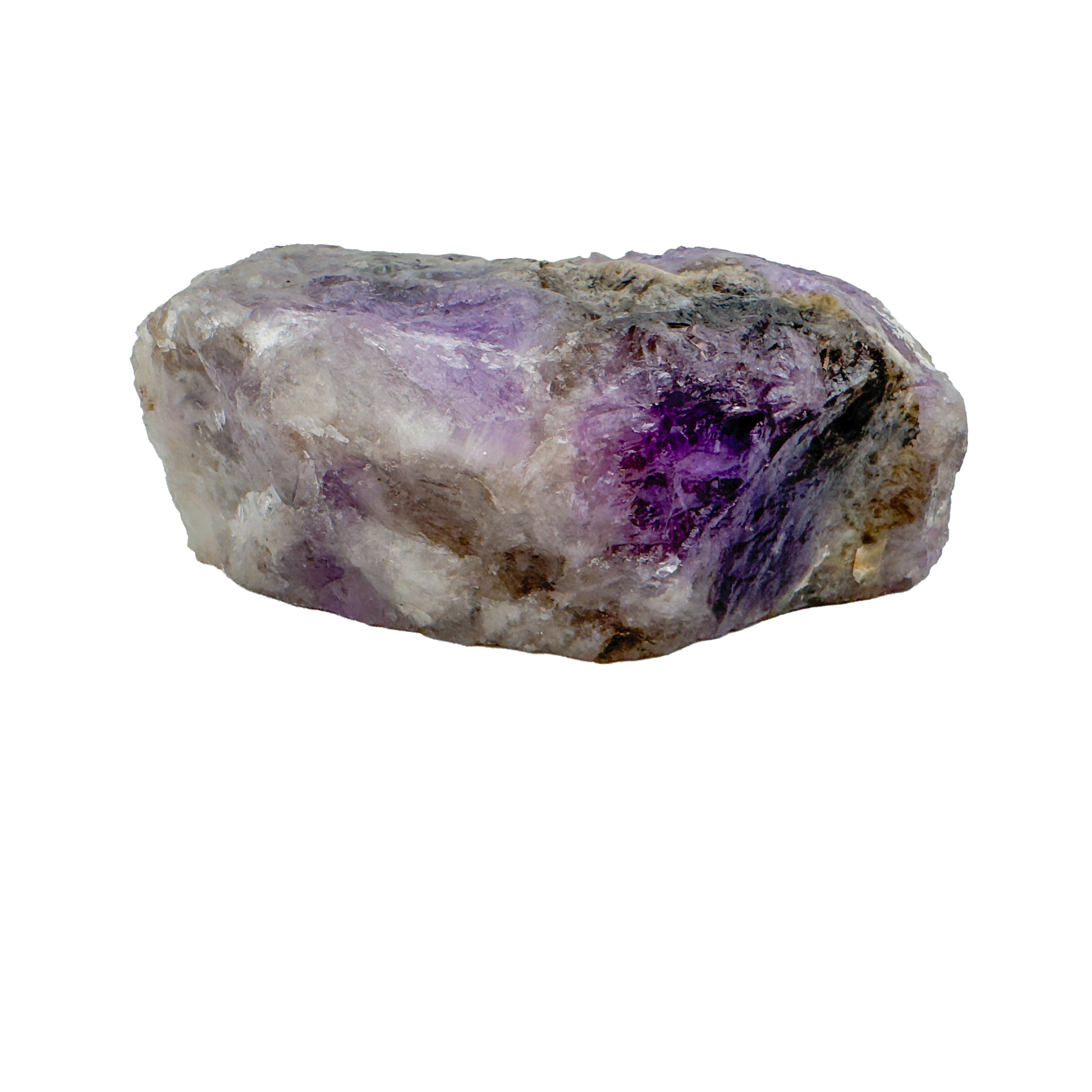 Polished Amethyst incense holder from Minas Gerais, Brazil, purple stone with a centre hole for a stick of incense