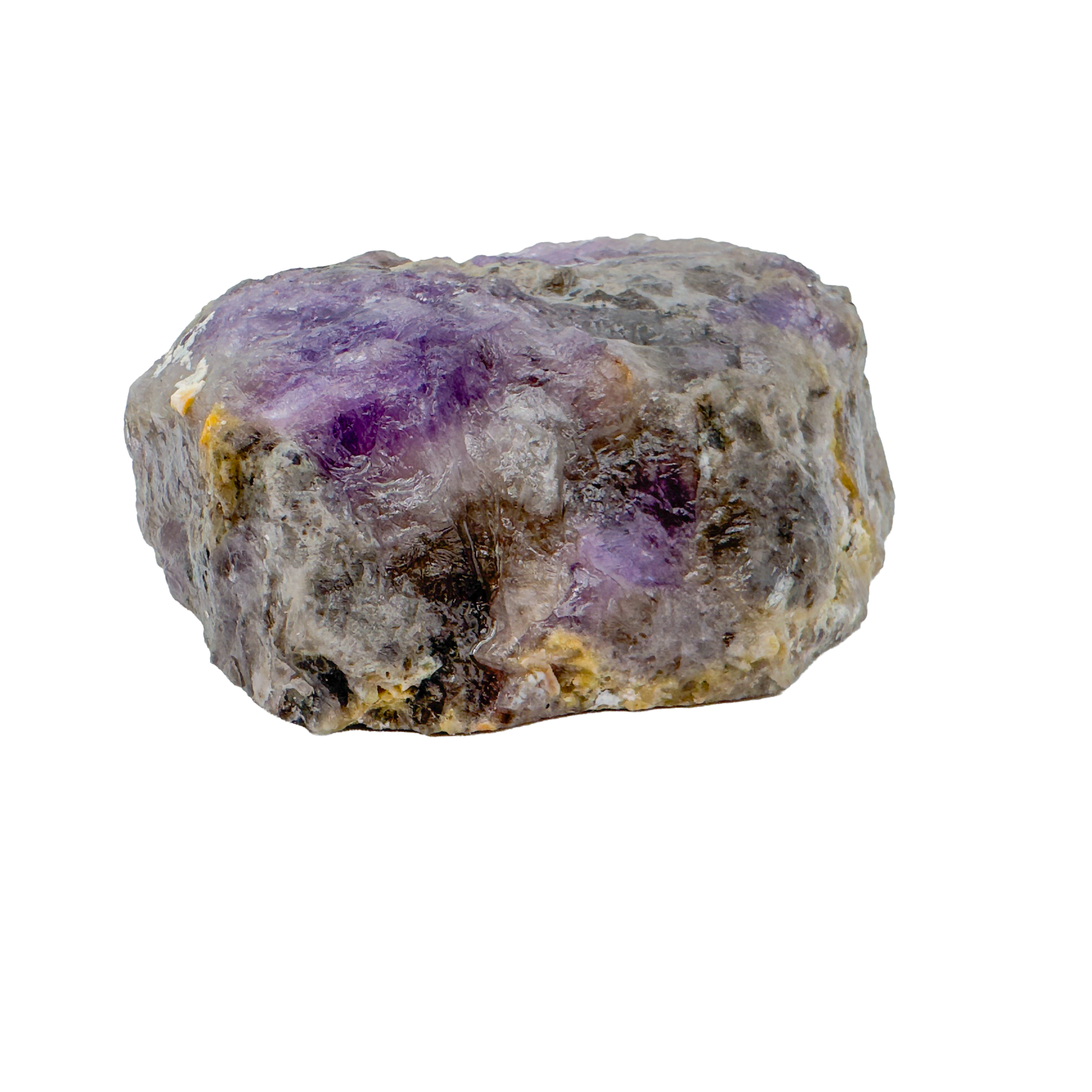 Polished Amethyst incense holder from Brazil, alternate view