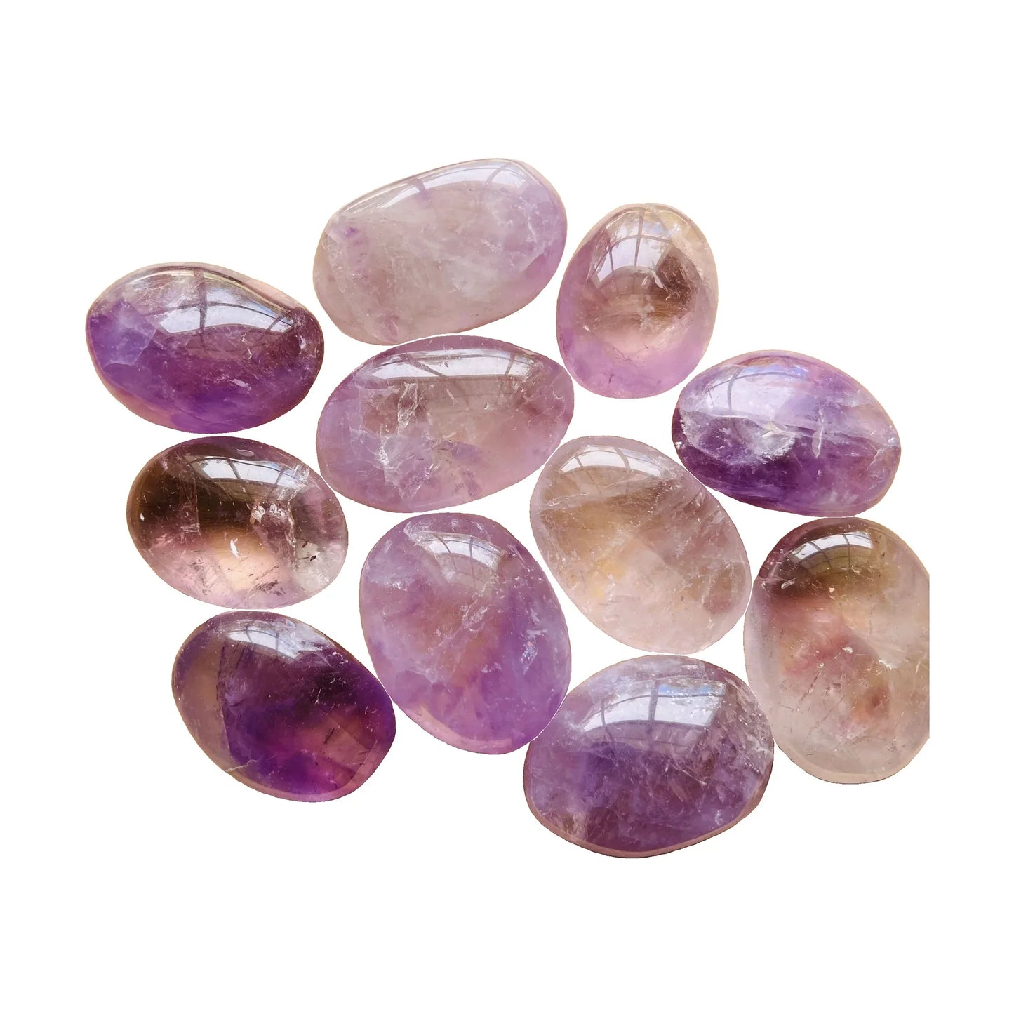 Amethyst Palm Stones for Anxiety Relief, Calm & Intuition — beginner-friendly purple smooth polished, AA from Madagascar