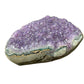 Profile view of Amethyst raw geode, showing characteristic patterning.