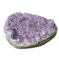 Plan view of Amethyst raw geode, showing tight grain, from Artigas, Uruguay.