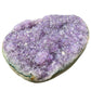Opposite side of Grade AA Amethyst raw geode, associated with Stress Relief and Sleep, showing natural color depth.