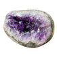 Top-side view of Amethyst raw geode, showing natural patina, traditionally used for Stress Relief and Sleep.