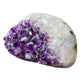 Top-down shot of Amethyst raw geode, showing subtle veining.