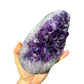 Back view of Grade AAA Amethyst geode showing natural surface