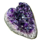 Overhead view of Amethyst raw geode, Uruguay-sourced.